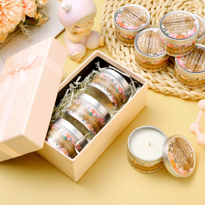 Funtery 12 Pcs Baby Shower Party Favors for Guests Baby Shower Candles Lavender Scented Candle Rustic Tealights Candles Gender Reveal Return Gifts(Flower)