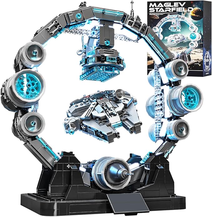 Magnetic Levitation Orbital Station Spaceship Building SetSci Fi Space Building Blocks for Enthusiasts Adult Spaceship Model Creative Gifts