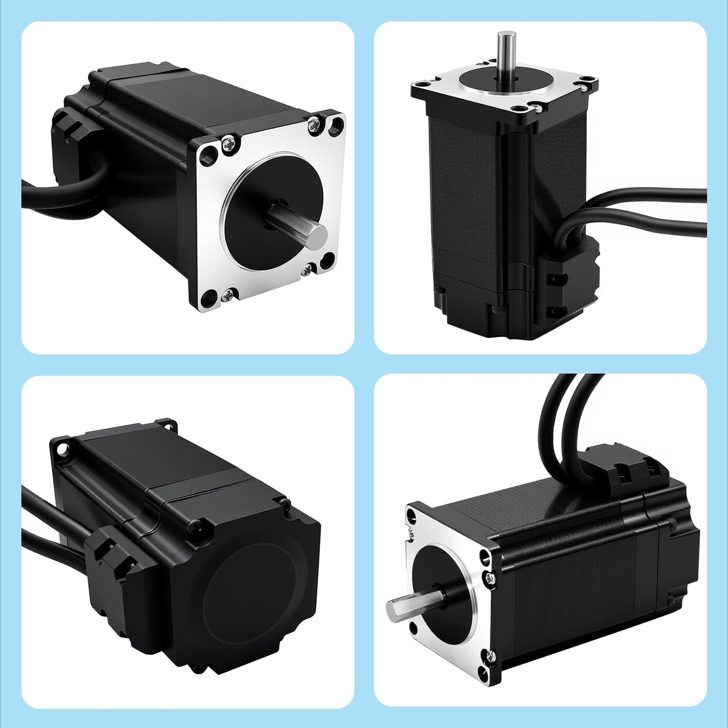 3 Axis Nema23 Stepper Motor Kit with Closed Loop Nema 23 2 Nm/285oz.in Step Motor and Steping Motors Driver 350W 24V Power Supply USB Mach3 Control Card for CNC Controller