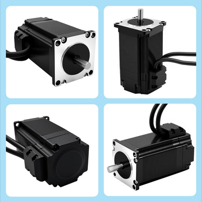 3 Axis Nema23 Stepper Motor Kit with Closed Loop Nema 23 2 Nm/285oz.in Step Motor and Steping Motors Driver 350W 24V Power Supply USB Mach3 Control Card for CNC Controller