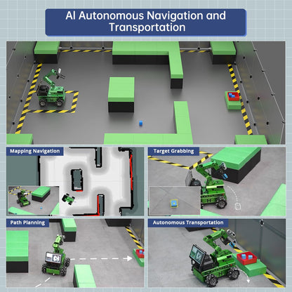 HIWONDER Robot Car with ChatGPT Large AI Model ROS2 ROS1 Education Lidar SLAM Mapping Navigation AI Vision 6DOF Robotic Arm Voice Control Smart Sorting, JetRover Developer Kit & Jetson Nano 4GB