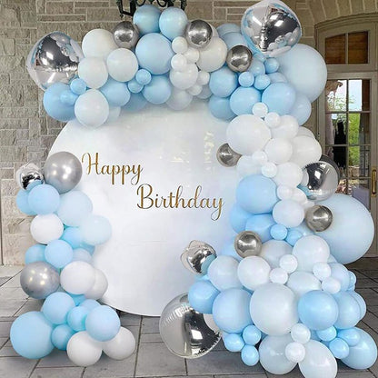 Awenztech Light Blue Balloons 12 inch, Pastel Blue Latex Balloon 50pcs Party Balloons for Graduation Baby Shower Gender Reveal Wedding Birthday Party Decorations