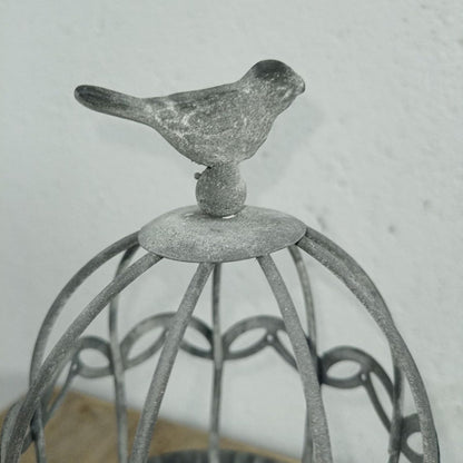 Decorative Candlestick Metal Flower Binding Birdcage Holder Desktop Ornament Home Wedding Decoration Accessories Home Gardening Accessories