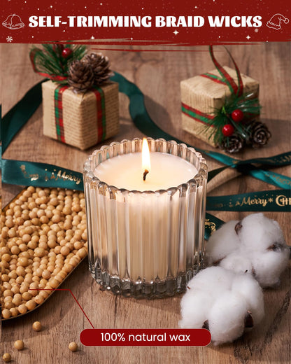 M&SENSE Fresh Baked Pie Soy Candles for Home Scented, Non Toxic Candles, 9.2oz Natural Organic Clean Burning Up to 60 Hours, Christmas Kitchen Decor Gifts for Women