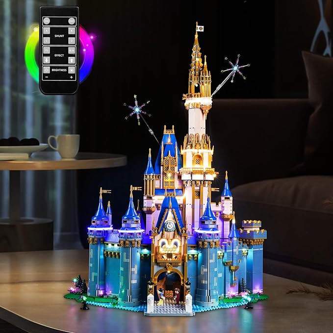 Upgraded Light Kit Compatible with Lego Castle Building Lighting Kit Lights Decoration Compatible with Lego 43222 (Model Not Included)