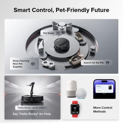roborock Saros Z70 Robot Vacuum and Mop, OmniGrip Arm, AI-Powered, 22,000Pa Suction, 3.14’’ Ultra Slim, FlexiArm Riser Technology, AdaptiLift Chassis, Obstacle Avoidance, Auto Mop Washing & Drying