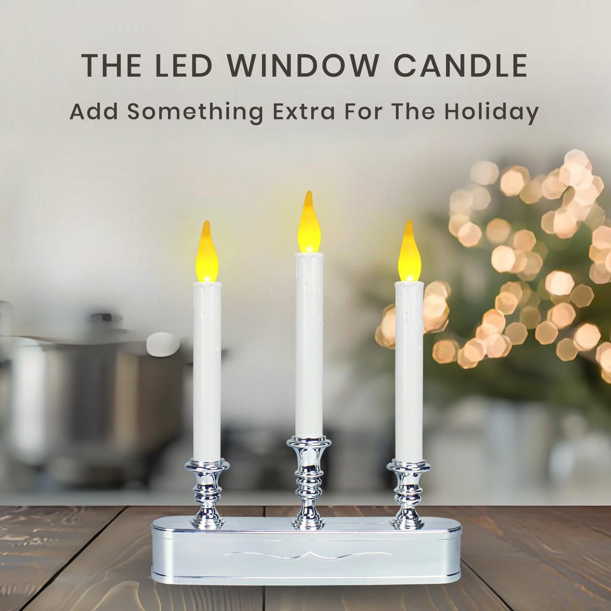 Window Candles Battery Operated with Timer 8 Hours on and 16 Hours Off Led Warm White with Flicker Flame