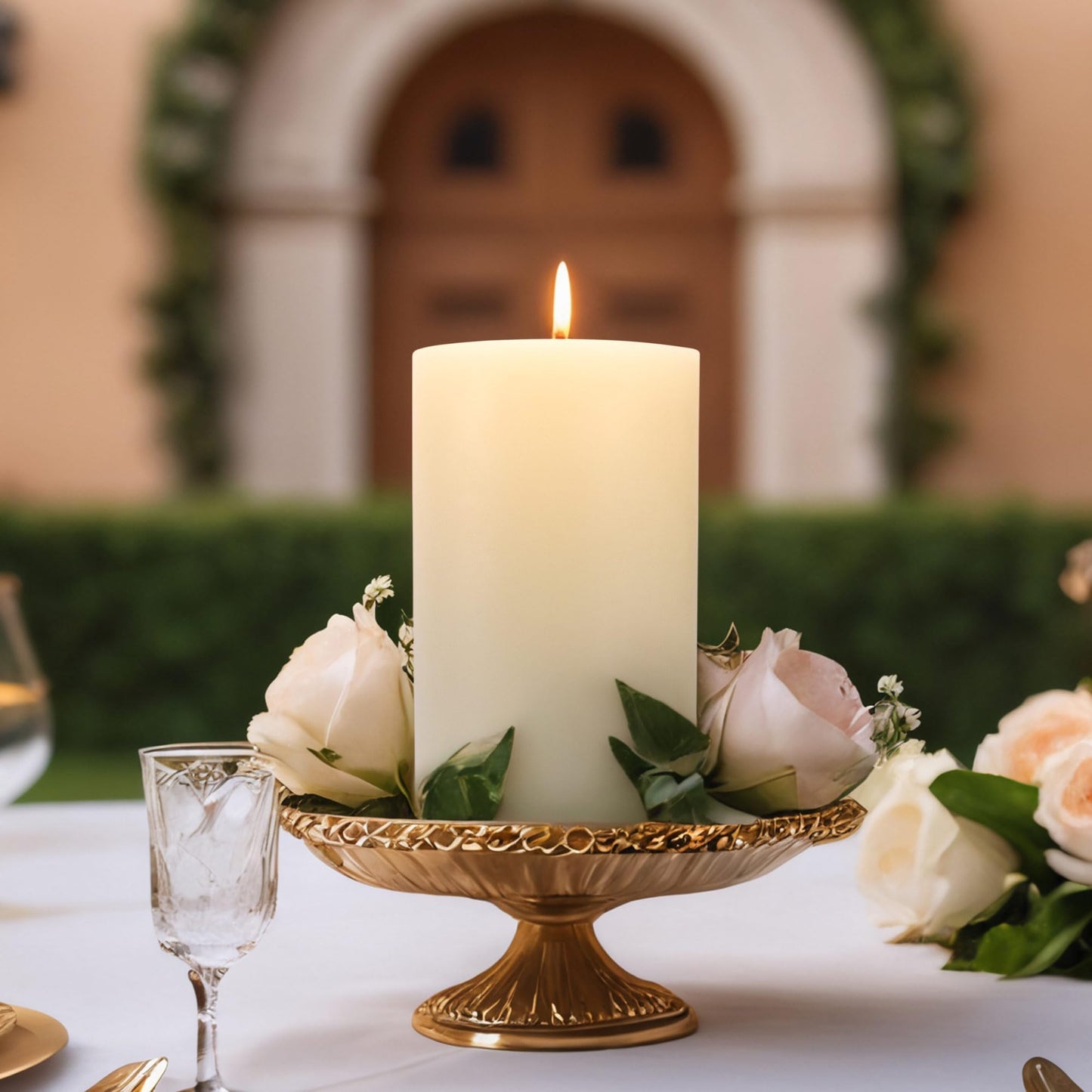 3x6 Inch Ivory Natural Bee Waxs Candle 2Pack,95-100 Hous Long Burning,Pure Pillar Candles,Unscented Smokeless and Dripless for Home Decor Party Wedding