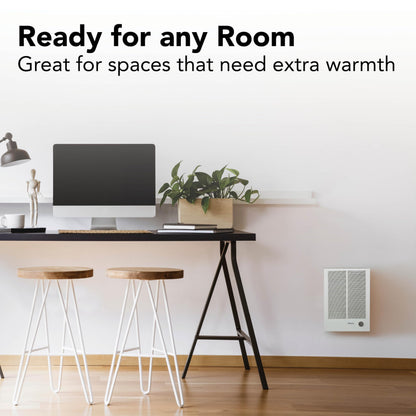 Broan-NuTone 194 High Capacity Wall Heater, White Painted Grille, 3000/1500 Watt 240 VAC, Covers 300 sq. ft. at Factory Wired Voltage
