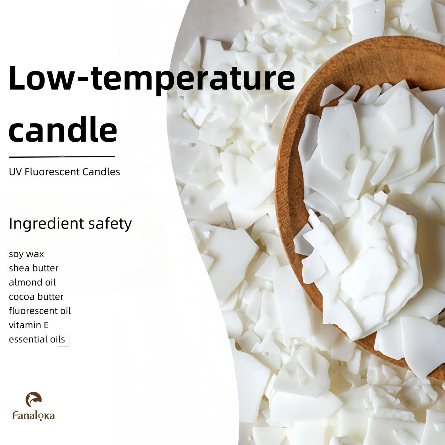 Mini 60g * 6 Pack UV Fluorescent Soy Wax Low Temperature Candles, Low Heat Body Safe Candle for Night Party, Unscented (122 °F (50°C), Peelable Wax)