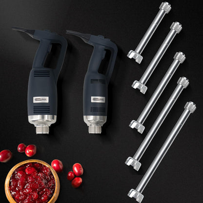 COOLUMA Immersion Blender Commercial, 14 Inch Removable Shaft, Heavy Durt 750 Watt, Variable Speed Motor, Professional Restaurant Grade Hand Mixer, Food-Grade Detachable 304 Blade & Shaft