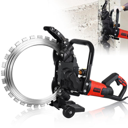 16" Toroidal Electric Concrete Ring Saw 5500W, 110V, Wet/Dry Cutting with Water Pump, Max Depth 11.8", for Concrete, Bricks, Rebar, and Marble – High Power Diamond Cutter
