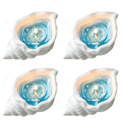 4 Pack Scented Candles for Home Small Candles Candles Gifts Sets for Women Men Birthday Thanksgiving Christmas Valentine's Mother's Day (Light Blue &Orange) (Fireworks)