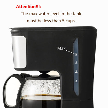 Nehilumn Single serve one cup drip coffee maker 14 oz,with personal travel cup,auto shut off function,Reusable Filter,Black and Silver