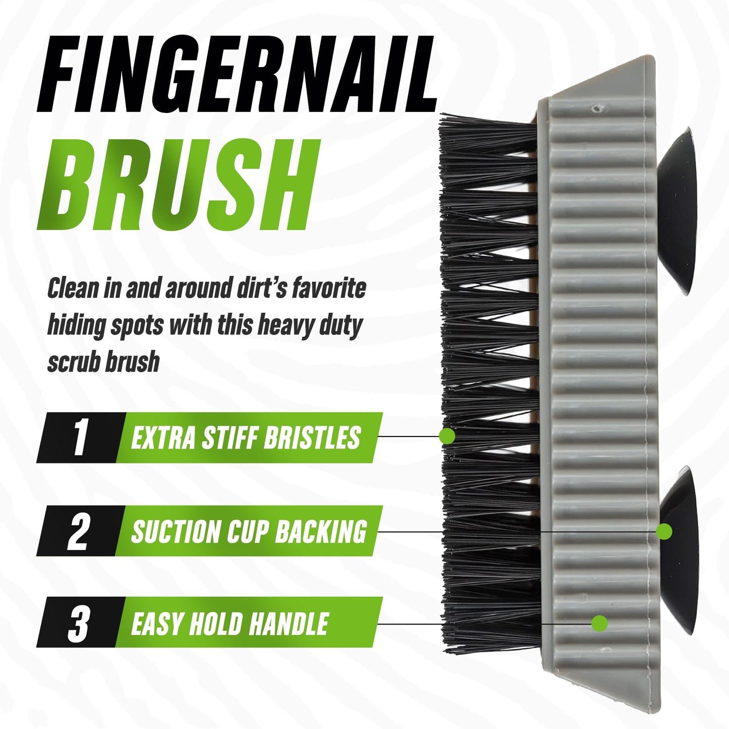 Grip Clean Squeeze Bottle & Brush Combo - Heavy-Duty Degreaser Hand Cleaner & Nail Brush Set - Tackle Grease, Oil, & Grime with Natural Pumice Soap & Nail Cleaning Scrub for Clean Hands & Nails
