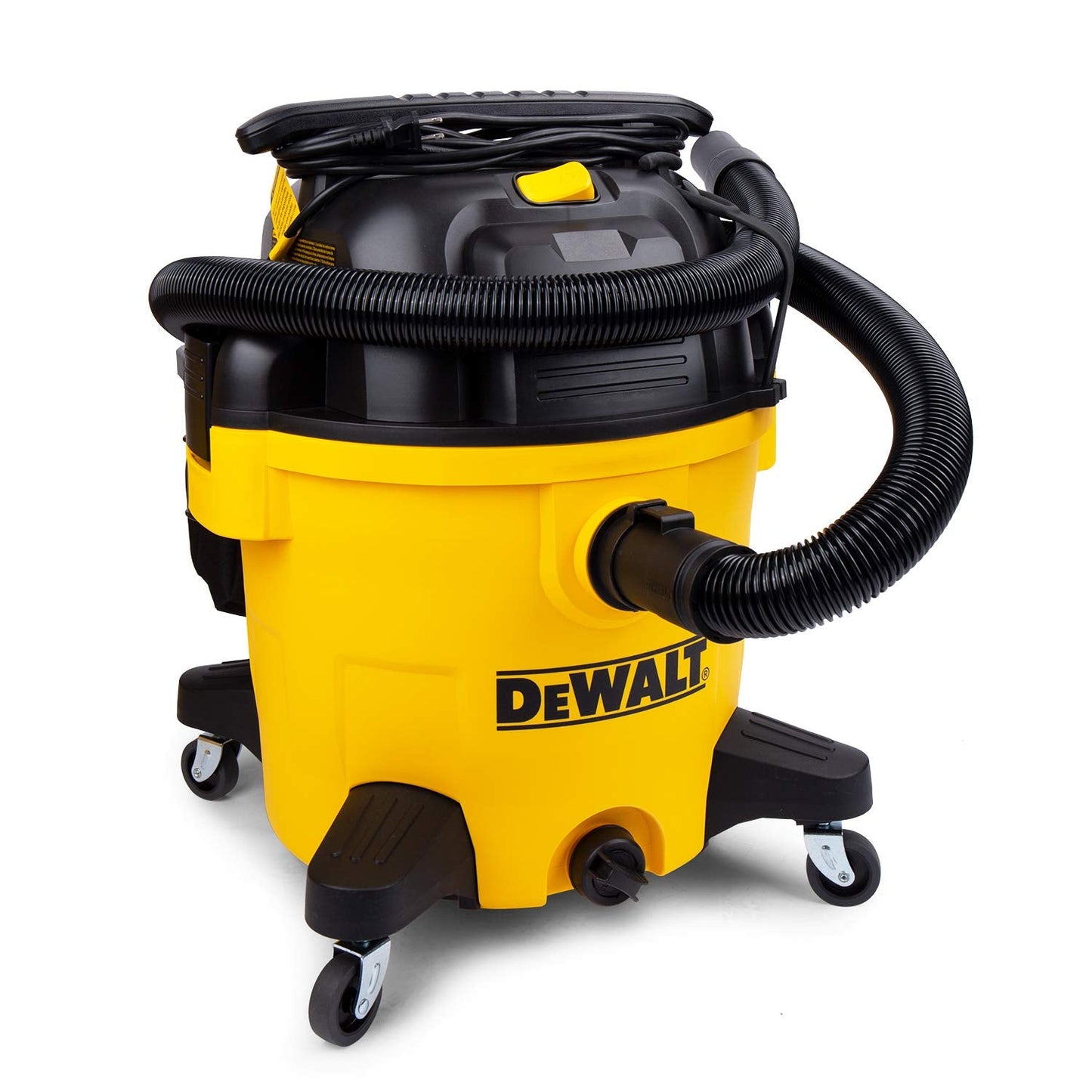 DEWALT Dust Separator with 6 Gallon Poly Tank, Yellow & DXV10P 10 Gallon Quiet Poly Wet Dry Vacuum Yellow