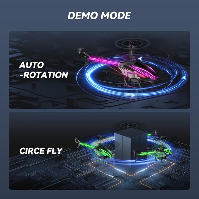 RC Helicopter Remote Control Helicopter for Kids with 30Mins Flight(2 Batteries) 7+1 LED Light Modes Altitude Hold RC Toys for Boys Girls