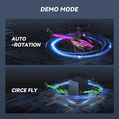RC Helicopter Remote Control Helicopter for Kids with 30Mins Flight(2 Batteries) 7+1 LED Light Modes Altitude Hold RC Toys for Boys Girls