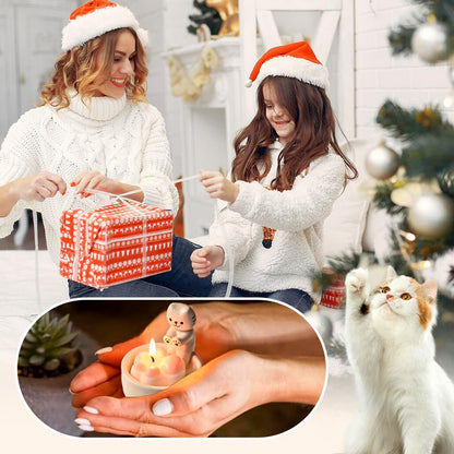 ProNature Cat Candle Holder, Ceramic Candlestick for Cute Candles - Ideal Gift for Cat Lovers, Women on Birthday or Housewarming, Perfect for Cozy Home Decor in Bedroom & Living Room
