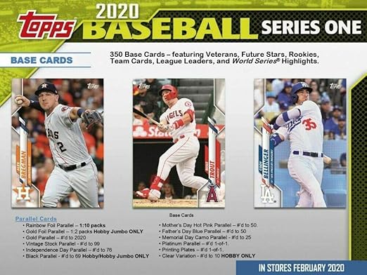 2020 Topps Baseball Card Complete Series 1 Set 350 Cards