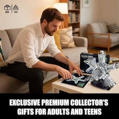 5-Cylinder Radial Engine Building Set Build Your Own Mini Military Plane Engine Model Kit That Runs Compatible with Lego WW2 STEM Toy Gifts for Adults &amp Teens Boys 8-14+ (863 PCS)