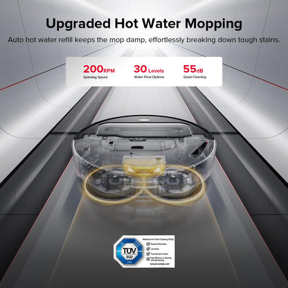 roborock Saros Z70 Robot Vacuum and Mop, OmniGrip Arm, AI-Powered, 22,000Pa Suction, 3.14’’ Ultra Slim, FlexiArm Riser Technology, AdaptiLift Chassis, Obstacle Avoidance, Auto Mop Washing & Drying