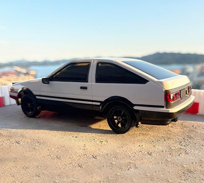 LDRC 1/18 RC Drift Car with Gyro RWD Drift RC Cars Hobby RTR with Drifting and Race Tires for Adult 2.4 GHz Proportional Throttle Steering ESP Gyroscope Metal Drive Shaft LD1801