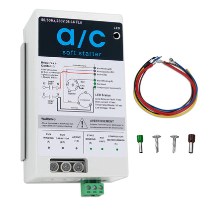 Eshcol AC Soft Start Kit for 1.75-3.5 Ton Air Conditioners, Fit for Home, RV, Commercial, Generators Use. Easy to Install, Reduces Start-Up Current by 70%, 110V-240V. Compatible with Most AC Brands.