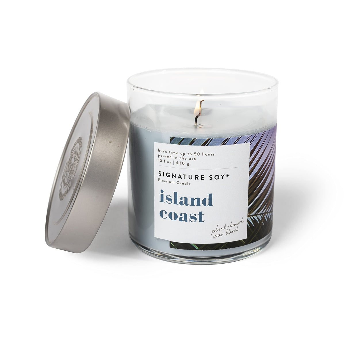 Signature Soy Lidded Island Coast Scented Candle, Large Jar