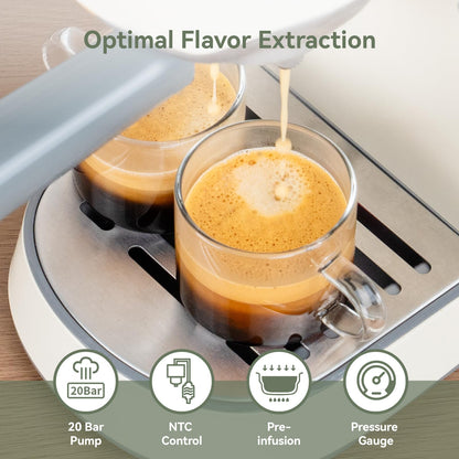 Gevi Espresso Machine 20 Bar with Grinder, Professional Espresso Maker with 35 Precise Grind Settings Burr Coffee Grinders Combos, Super-Automatic Espresso Machines, Ideal for Coffee Lover