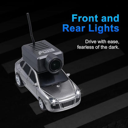 WLtoys Mini RC Car 1:64 Scale FPV RC Drift Car with 720P HD Camera 2.4GHz WiFi App Control with Gyro Mini Racing Toys for Teens and Adults(Sliver)