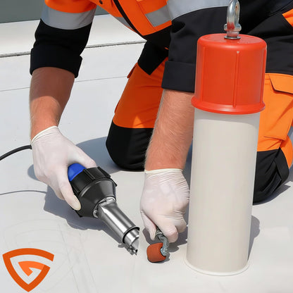 Hot Air Gun PVC Heat Gun Hand Held Plastic Welder heating gun 110V 1600W, Vinyl Welding Handheld Plastic Hot Air Heat Gun Welding Torch with Various Rollers & Stainless Steel Nozzles