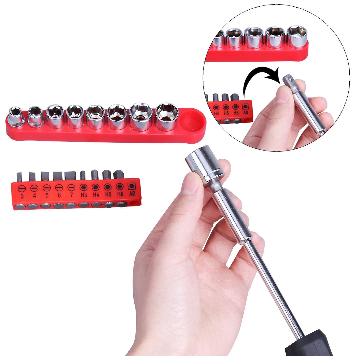CARTMAN 148 Piece Automotive and Household Tool Set Perfect for Car Enthusiasts and DIY Home Repairs