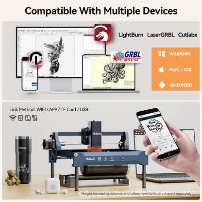 Laser Engraver,WAINLUX X2 5W Laser Engraver Machine with Air Assist, 5000mm/min High Precision Engraving Area 200 * 150mm DIY Laser Cutter and Engraver for Wood|Leather|Acrylic|Glass|Class1