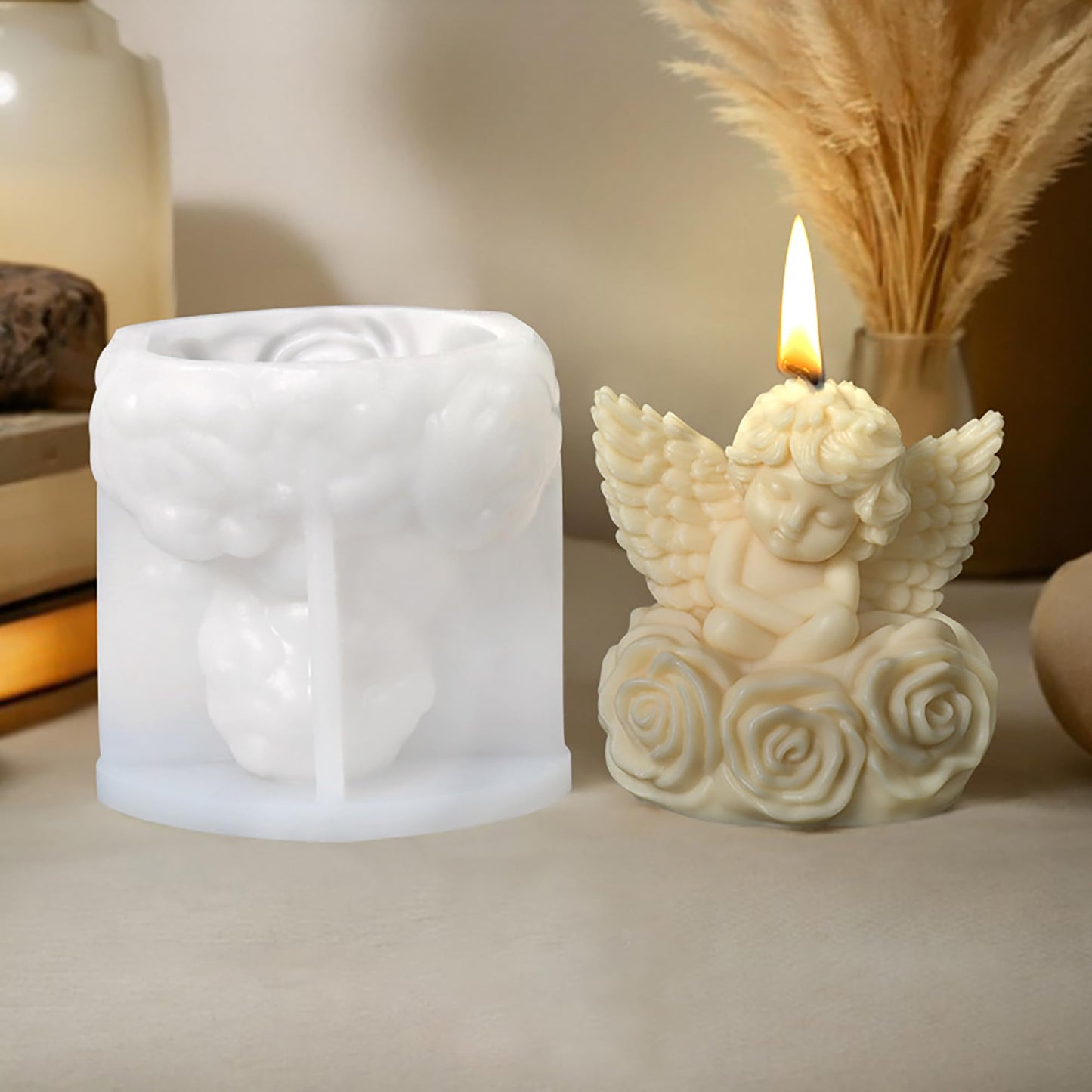 Silicone Nighthawk Mold - Owl Pillar Silicone Resin Casting Molds for Candle & Resin & Soap Craft Supplies