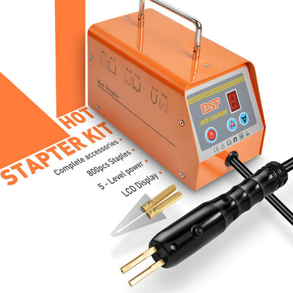 OIMERRY Plastic Welder Repair Machine Kit, 5-Level Adjustable Power, Bumper Plastic Repair Welding Hot Stapler Kit with Storage Tool Box, 110V