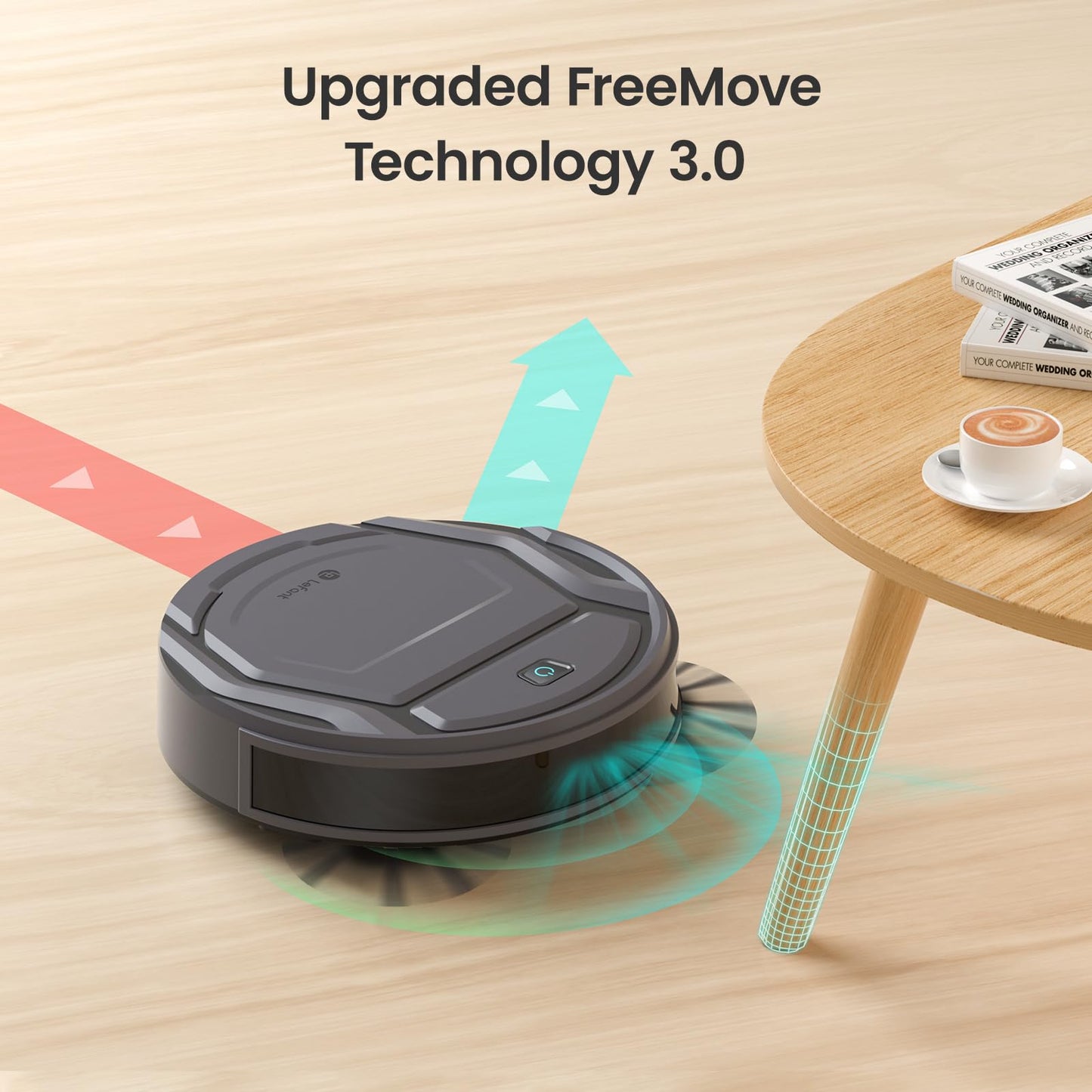 Lefant Robot Vacuum Cleaner M210 Pro,Slim,Quiet,2200Pa Suction,120 Min Self-Charging Robotic Vacuums, Freemove 3.0,WiFi/APP/Alexa,6 Cleaning Modes Ideal for Hard Floors Pet Hair Low Carpet,Gray