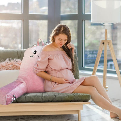 SUNSIDE Kitty Reading Pillow,Detachable Back with Arms for Sitting Up Bed