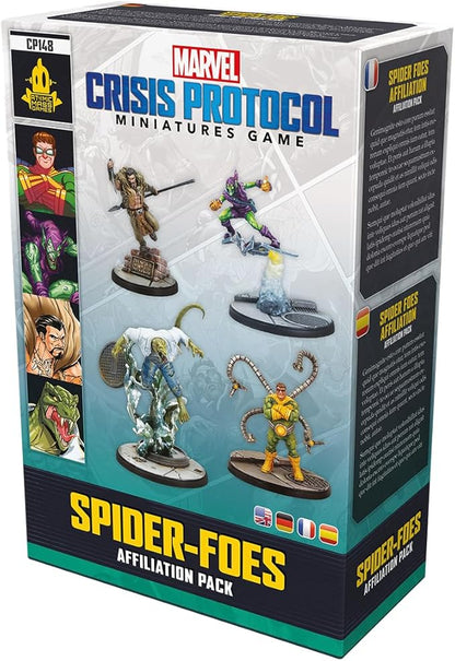 Marvel: Crisis Protocol Spider-Foes AFFILIATION PACK - Unleash Sinister Villains on the Tabletop! Superhero Strategy Game Ages 14+ 2 Players 90 Minute Playtime Made by Atomic Mass Games