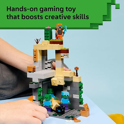 LEGO Minecraft Zombie Dungeon Building &amp Pretend Play Toy for Boys &amp Girls - Video Game Playset &amp Toy Figures for Kids Ages 8+ - W/Wandering Wastelands Minifigure - Gift Idea for Birthday