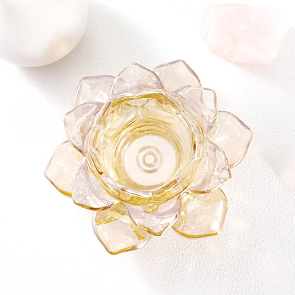 GOLDEAL Lotus Tealight Candle Holders,Set of 8,Gold Glass,Tea Light Holders,Votive Candle Holders Bulk,Pillar Candle Holder for Wedding Party,Baby/Bride Shower Party,Bathroom,Home Table Centerpieces
