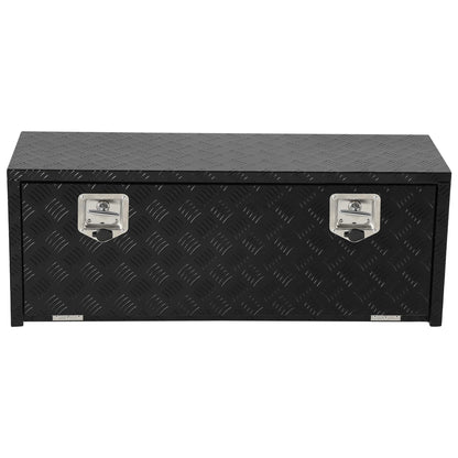 GarveeTech 30 Inch Underbody Truck Tool Box Aluminum for Pickup RV Toolbox Truck Bed Toolboxes Heavy Duty Waterproof Trailer Tool Box with Lock (Black, 36 x 18 x 18)