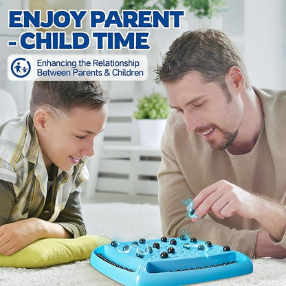 Magnet Game Magnetic Games Chess Board Games for Kids 6-8-12 Magnet Chess Kid Games Family Board Games for Kid and Adults Magnetic Game with 40 Pieces Fun Birthday Gifts for Kids (Blue)