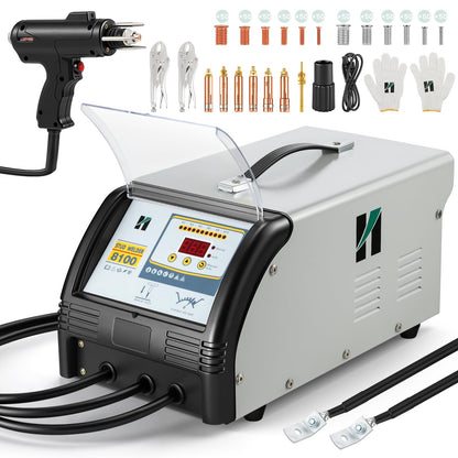 Huanyu Capacitor Discharge Stud Welder M3-M10 Stud Bolt Plate Welder Welding Machine Welding Bolt Plate Insulation Nail Screw Low Carbon Steel Stainless Steel Aluminum Brass (Model-8100, 110V)