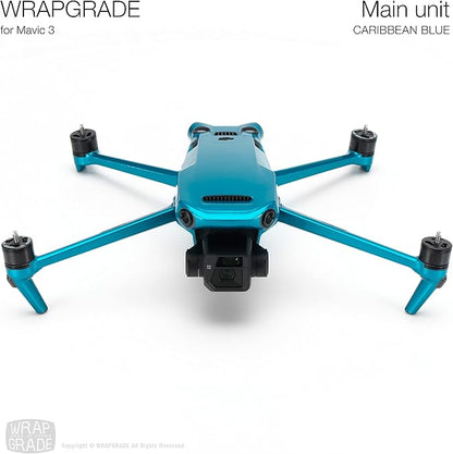 WRAPGRADE Full Skin Stickers for DJI Mavic 3 / Mavic 3 Classic (Caribbean Blue)