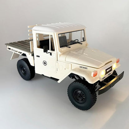 WPL C44 RC Rock Crawler RC Truck 4x4 1/16 Scale Remote Control Crawler Pickup Off Road All Terrain RTR with Proportional Control 370 Motor Upgraded Chassis Hobby Model for Adult
