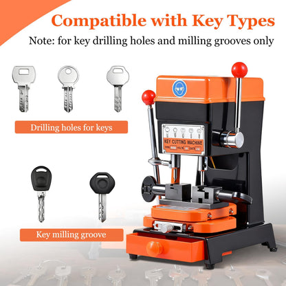 180W Horizontal Automatic Keys Duplicator, 110V Hardware Cutter Machine for Cut Metal Parts, Commercial Cutting Machine, for Hardware Stores, Hotels