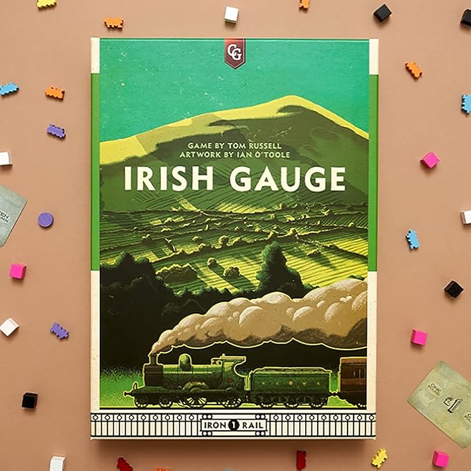 Capstone Games Irish Gauge Strategy Board Game for Ages 15+ | Economic Railroad Investment with Auction Bidding and Shareholding Route Expansion Euro Style Railway Network | 3-5 Players | 60 Min