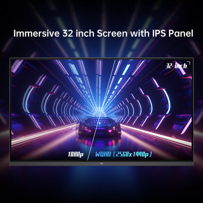 KTC 32 Inch 2K Monitor 120Hz, 1440P IPS Computer Monitor, Frameless QHD PC Monitor for Office & Gaming, Eye Care, G-Sync/FreeSync, 109% sRGB, HDR, HDMI/DP, Tilt Adjustable, VESA Mountable, H32T13