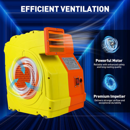 WARSUN Commercial 1500W 2.0HP Air Blower Fan for Giant Inflatable Products Recommended for Bounce House Water Slides, Jumpers, Paint Booths, Party Tents